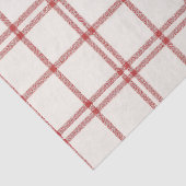 Papier Mousseline Red Snow Christmas Plaid (Détail)