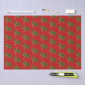 Papier Mousseline Red Starfish n Holly Motif Noël (Artisanat)