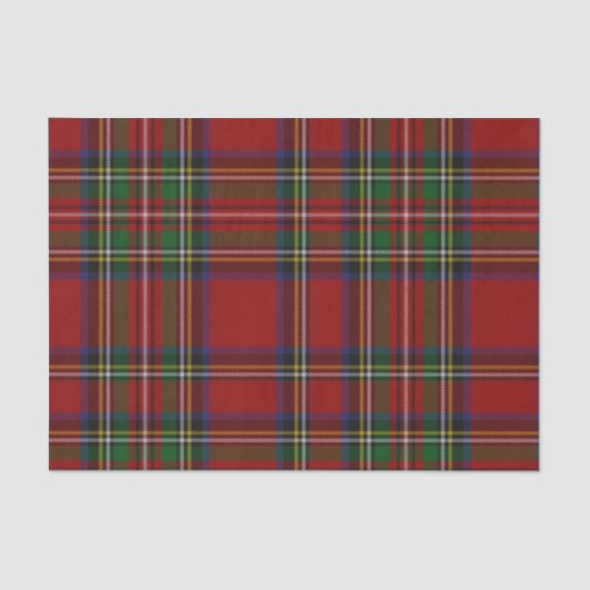 Papier Mousseline Red Stewart Plaid Tartan pour Noël (Recto)