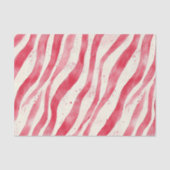 Papier Mousseline Red White Candy Cane Stripes Christmas (Recto)