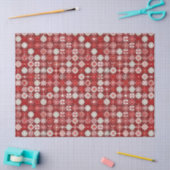 Papier Mousseline Red White Christmas Candy Pattern#13 ID1009 (Artisanat)