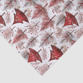 Papier Mousseline Red White Christmas Tree Pattern#4 ID1009 (Détail)
