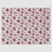 Papier Mousseline Red White Christmas Tree Pattern#4 ID1009 (Recto)