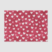 Papier Mousseline Red White Pink Hearts Aimer Saint Valentin Romance (Recto)