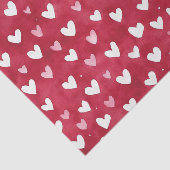 Papier Mousseline Red White Pink Hearts Aimer Saint Valentin Romance (Détail)