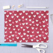 Papier Mousseline Red White Pink Hearts Aimer Saint Valentin Romance (Artisanat)