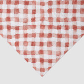 Papier Mousseline Red White Plaid Stripes Christmas (Détail)