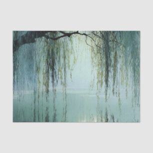 Papier Mousseline Reflet d'arbre de saule serein Art de la nature (4