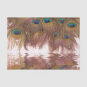 Papier Mousseline Reflets des plumes de paon (Recto)