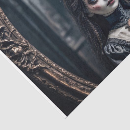 Papier Mousseline Réflexion hantée de l'innocence - Découpage - (Détail)