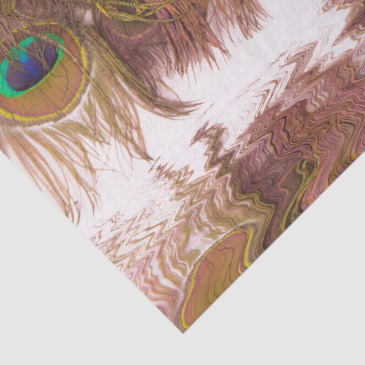 Papier Mousseline Réflexions Des Plumes De Peacock (Détail)