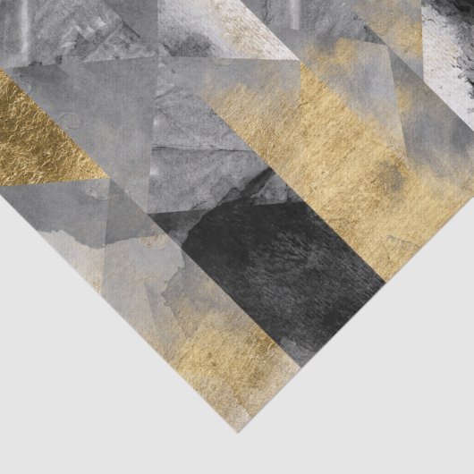 Papier Mousseline Réflexions dorées I (Détail)