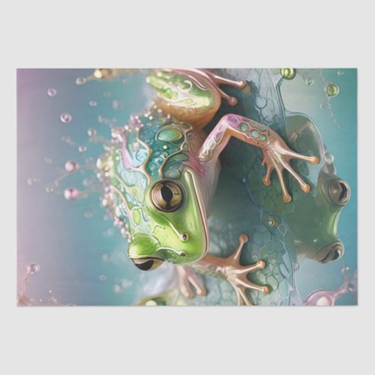 Papier Mousseline Réflexions D'Un Fractage De Grenouille D'Arbre, (Recto)