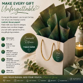 Papier Mousseline Refrain Émeraude
