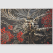 Papier Mousseline Regal Black and Red Victorian Spider Art (Recto)