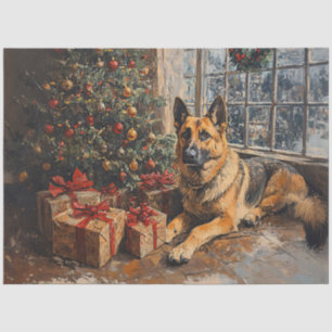 Papier Mousseline Regal German Shepherd Découpage de Noël