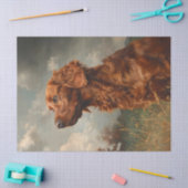 Papier Mousseline Regal Irish Setter Portrait Decoupage (Artisanat)