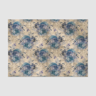 Papier Mousseline Regal Queen Bee W/Blue Roses 