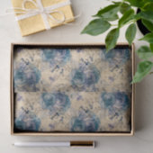 Papier Mousseline Regal Queen Bee W/Blue Roses  (Cadeau)