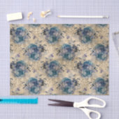 Papier Mousseline Regal Queen Bee W/Blue Roses  (Artisanat)