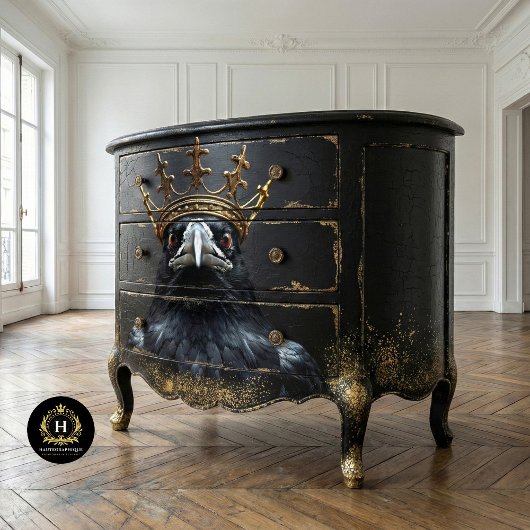 Papier Mousseline Regal Raven Pourcentage Couronne gothique Découpag