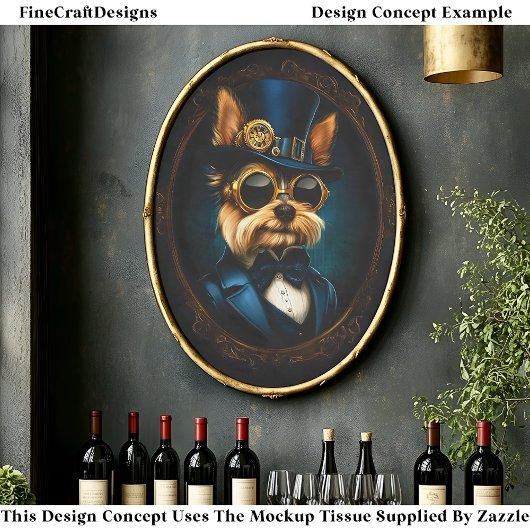 Papier Mousseline Regal Steampunk Yorkshire Terrier EF4R Découpage