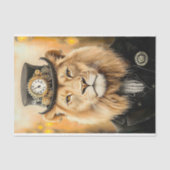 Papier Mousseline Regal Victorian Steampunk Lion Black AB8 Découpage (Recto)