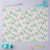 Papier Mousseline Reindeer de Noël dans la forêt À feuillage persist (Artisanat)