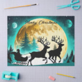 Papier Mousseline Reindeer et Sleigh pleine lune (Artisanat)