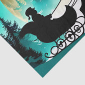 Papier Mousseline Reindeer et Sleigh pleine lune (Détail)