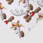 Papier Mousseline Reindeer Puzzled drôle Caractère de Noël (Détail)