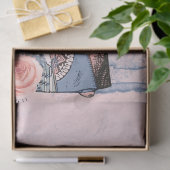 Papier Mousseline Reine des Coeurs Rose et Bleu Découpage (Cadeau)