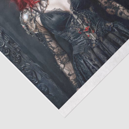 Papier Mousseline Reine des ténèbres - Découpage - (Détail)