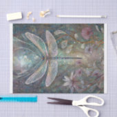 Papier Mousseline Reine d'été chatoyante, Jardin des libellules (Artisanat)