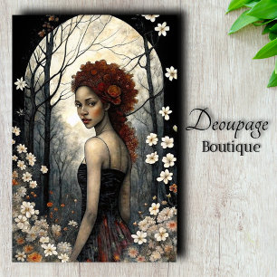 Papier Mousseline Reine du Jardin de Nuit Cornouillers Beauté au Cla
