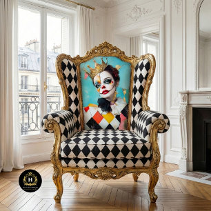 Papier Mousseline Reine Harlequin Abstrait Grand Meuble Découpage