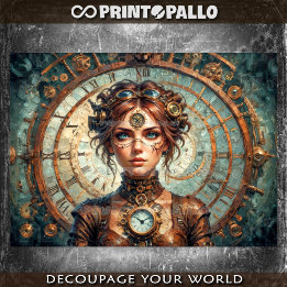 Papier Mousseline Reine Steampunk du temps et des montres