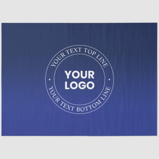 Papier Mousseline Remplacement et texte faciles du logo | Dégradé bl (Recto)