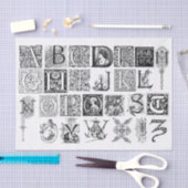 Papier Mousseline Remplissez le lettrage Casquette Alphabet Type (Artisanat)