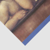 Papier Mousseline RENAISSANCE ANGE UNE LETTRE Monogramme Bleu (Détail)