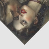 Papier Mousseline Renaissance Lovers Passionate Kiss Decoupage (Détail)