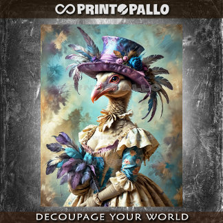 Papier Mousseline Renaissance style painting: Victorian Lady Turkey