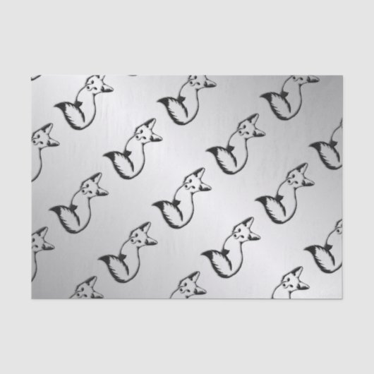 Papier Mousseline Renard argenté (Recto)