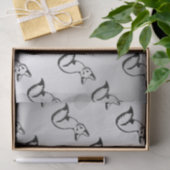 Papier Mousseline Renard argenté (Cadeau)
