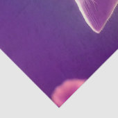 Papier Mousseline Renard Bébé Violet Blanc Avec Fleurs Roses Découpa (Détail)