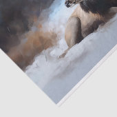 Papier Mousseline Renard dans le papier découpage de neige 1 (Détail)