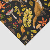 Papier Mousseline Renard d'automne sur noir (Détail)