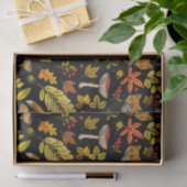 Papier Mousseline Renard d'automne sur noir (Cadeau)