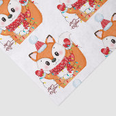Papier Mousseline Renard de Noël avec lumières (Détail)