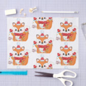 Papier Mousseline Renard de Noël avec lumières (Artisanat)